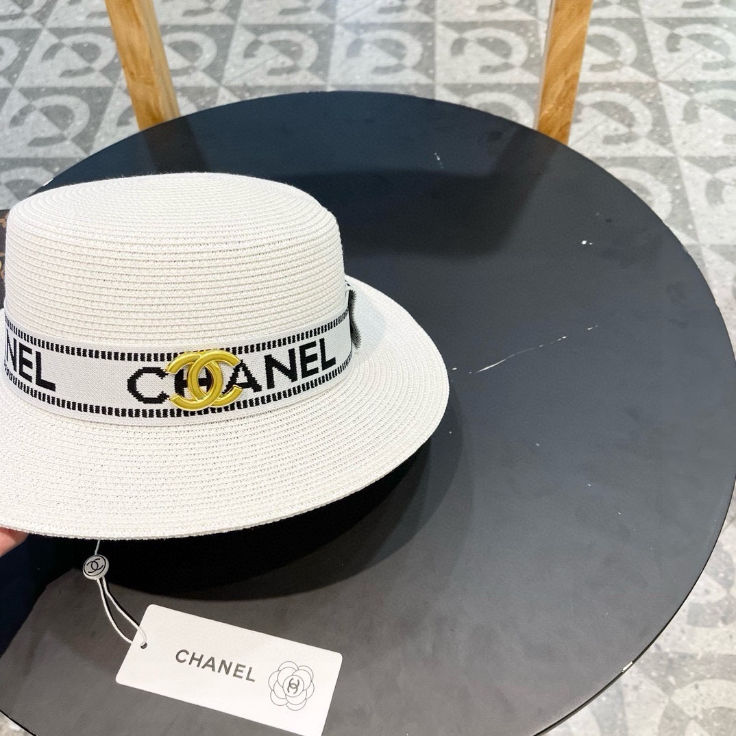 【CHANEL香奈儿】2024新款小香风草编度假风盆帽草帽，大牌风～出街旅行单品