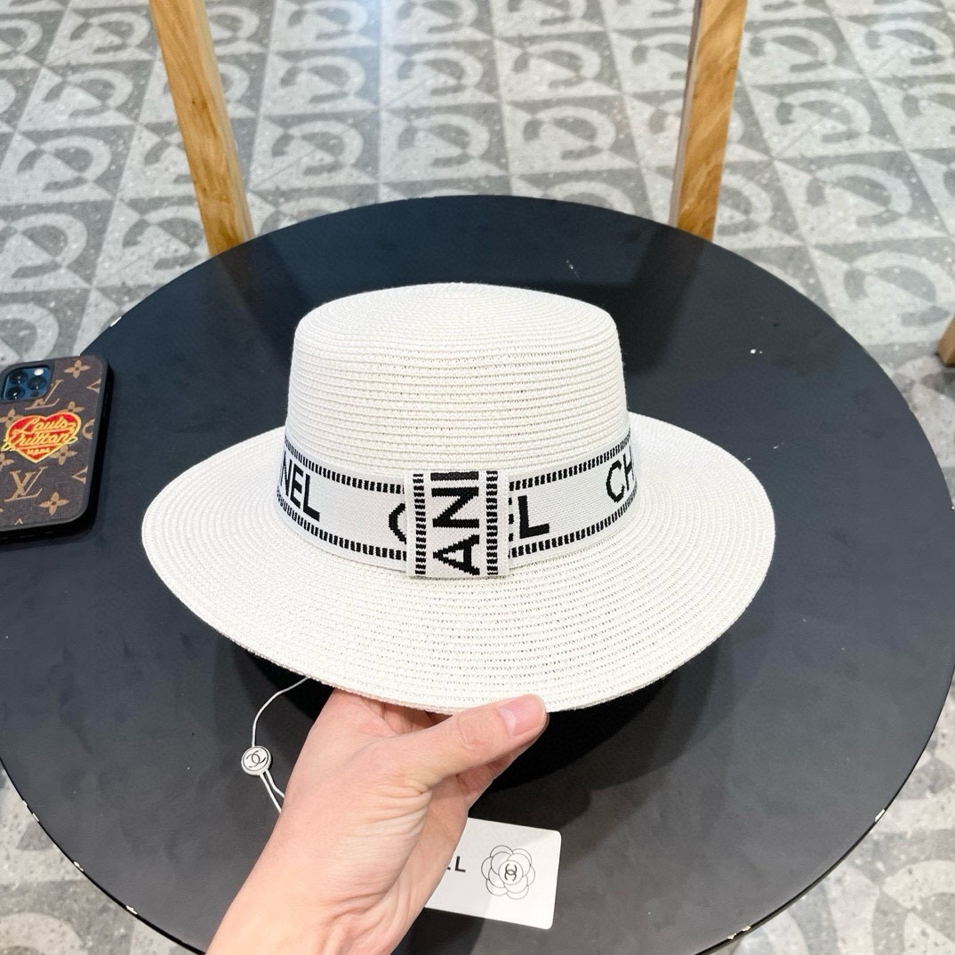 【CHANEL香奈儿】2024新款小香风草编度假风盆帽草帽，大牌风～出街旅行单品