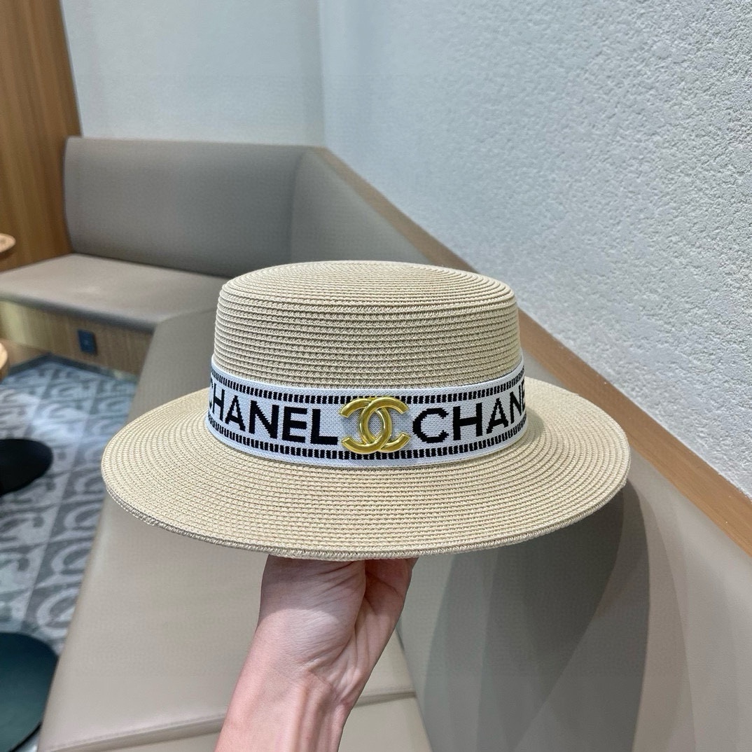 【CHANEL香奈儿】2024新款小香风草编度假风盆帽草帽，大牌风～出街旅行单品