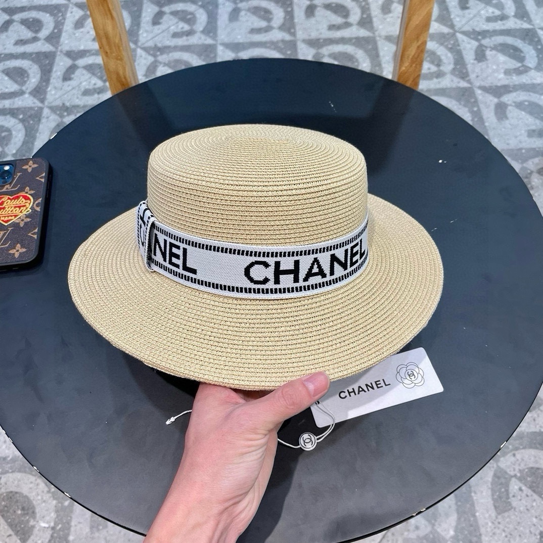 【CHANEL香奈儿】2024新款小香风草编度假风盆帽草帽，大牌风～出街旅行单品