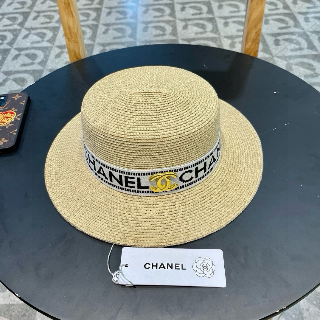 【CHANEL香奈儿】2024新款小香风草编度假风盆帽草帽，大牌风～出街旅行单品