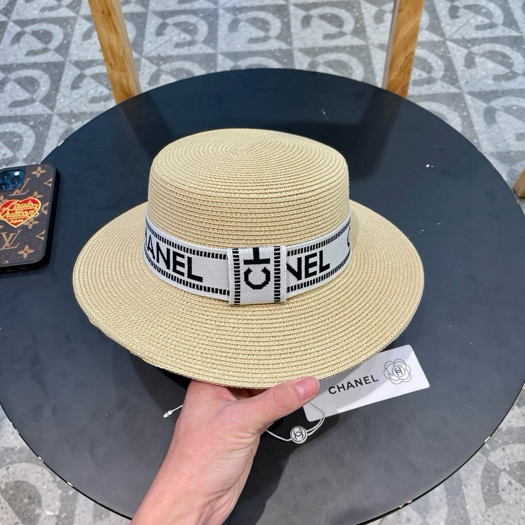 【CHANEL香奈儿】2024新款小香风草编度假风盆帽草帽，大牌风～出街旅行单品