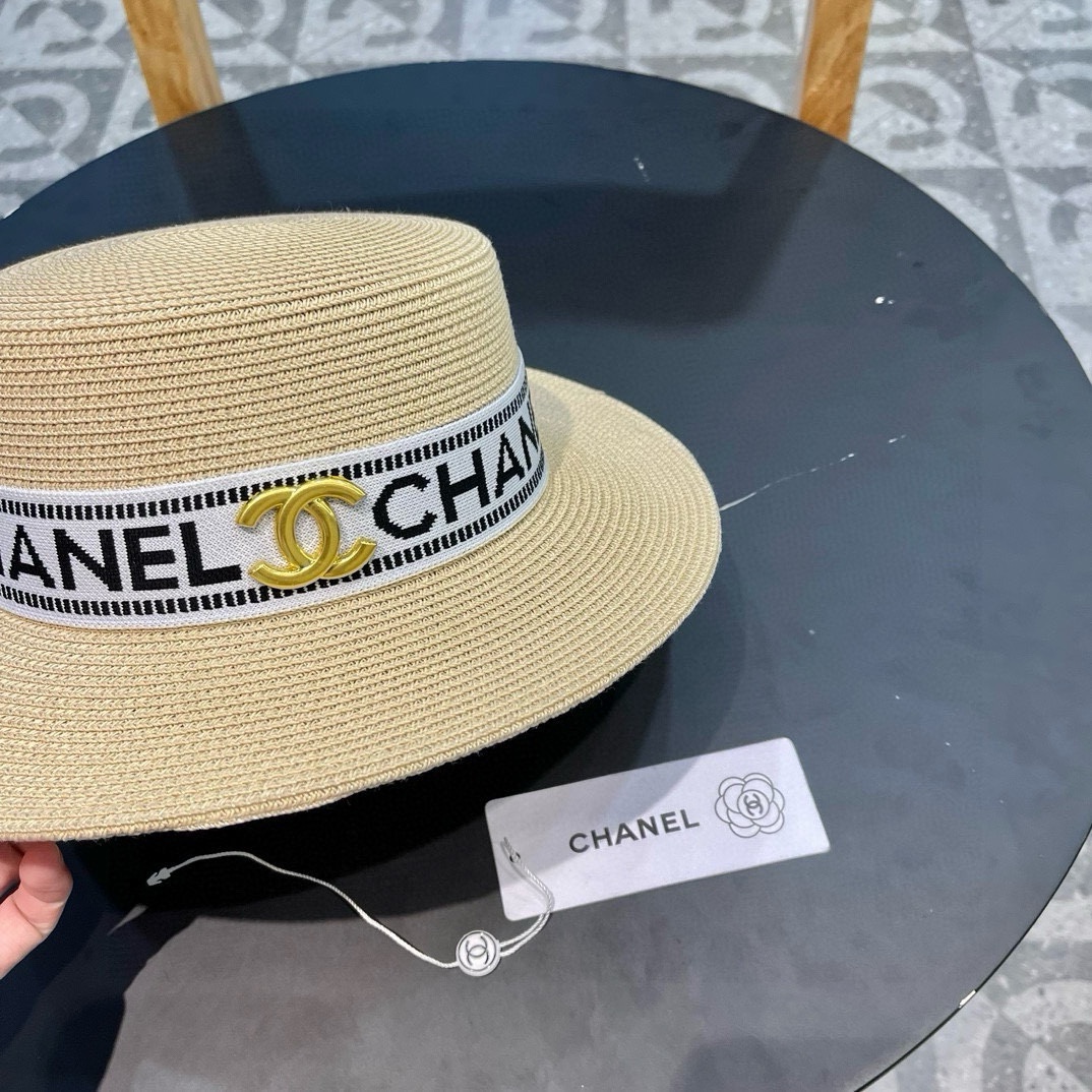 【CHANEL香奈儿】2024新款小香风草编度假风盆帽草帽，大牌风～出街旅行单品
