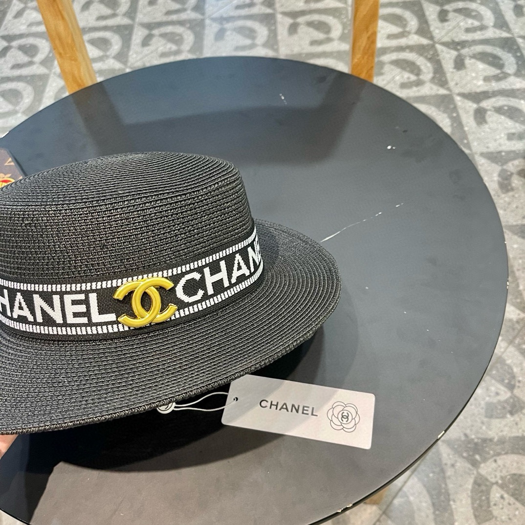 【CHANEL香奈儿】2024新款小香风草编度假风盆帽草帽，大牌风～出街旅行单品