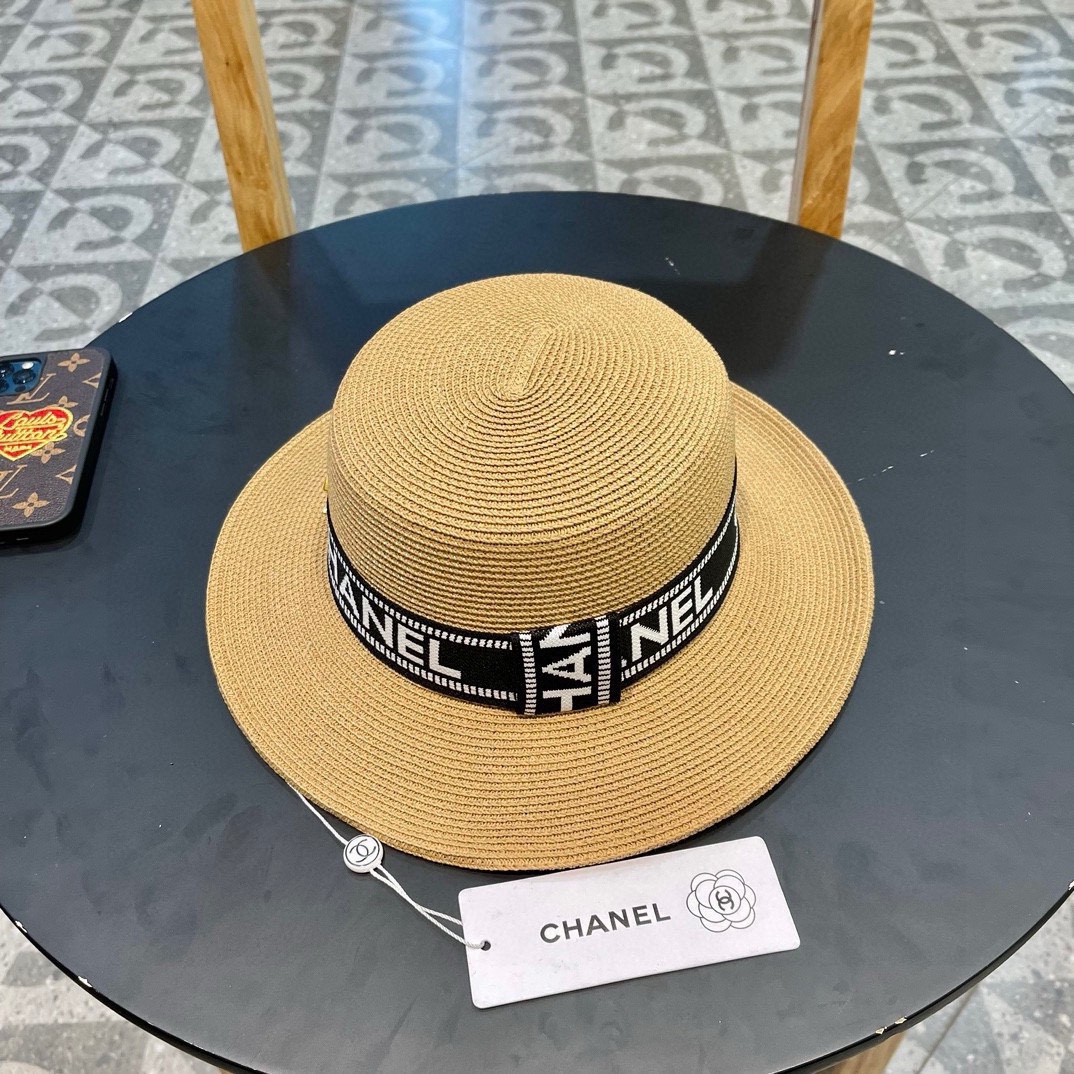 【CHANEL香奈儿】2024新款小香风草编度假风盆帽草帽，大牌风～出街旅行单品