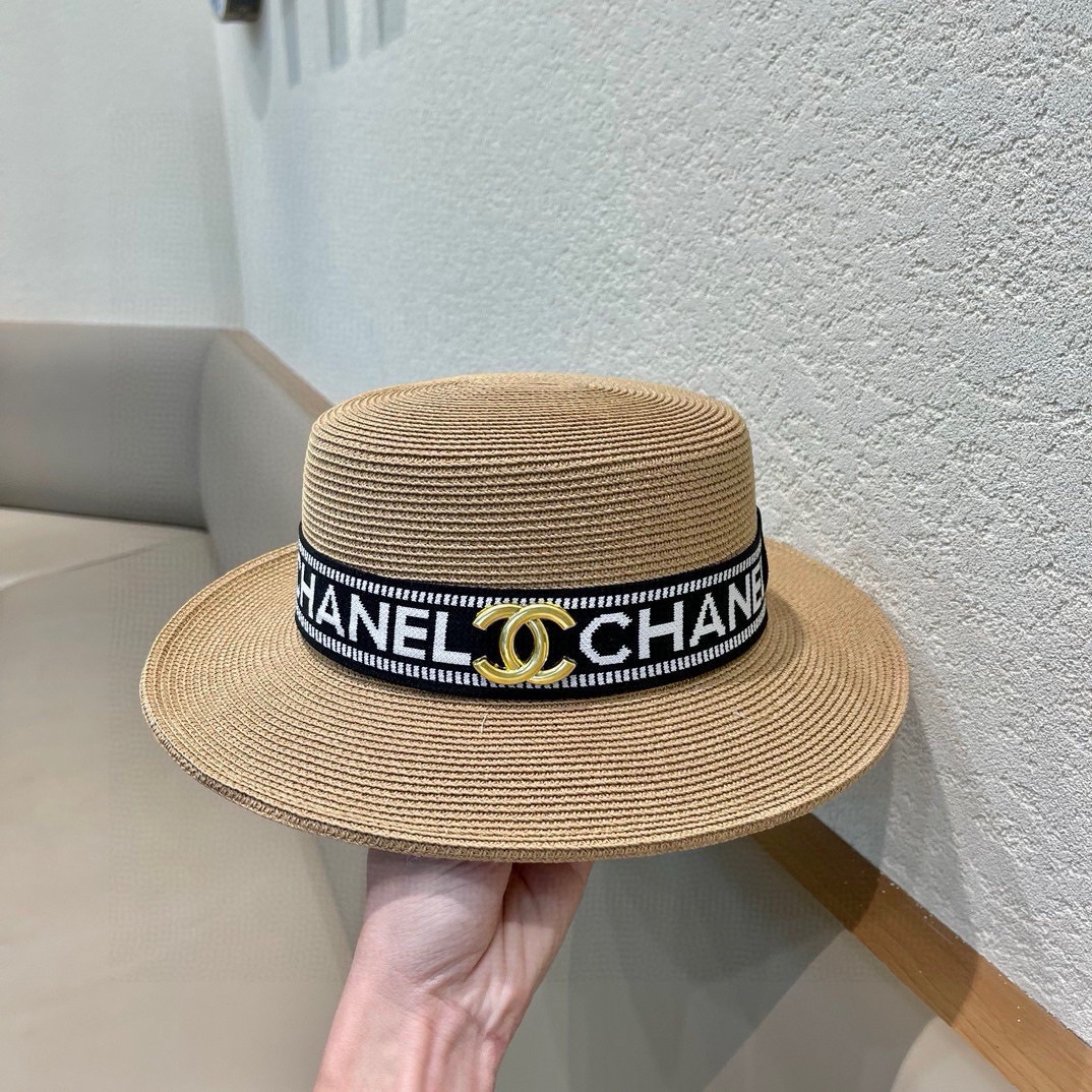 【CHANEL香奈儿】2024新款小香风草编度假风盆帽草帽，大牌风～出街旅行单品