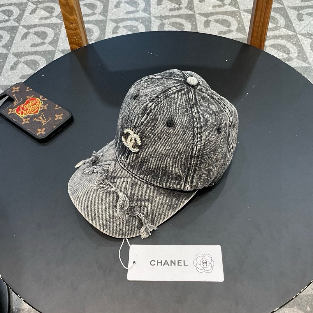   香奈儿CHANEL 新品牛仔棒球帽，小香经典简约，时尚休闲设计 跑量新品