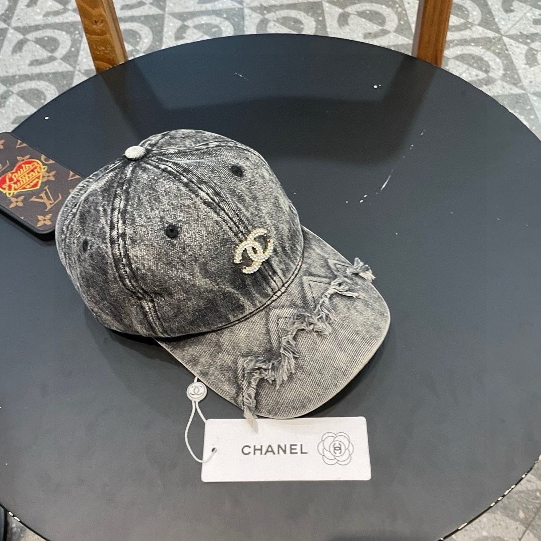   香奈儿CHANEL 新品牛仔棒球帽，小香经典简约，时尚休闲设计 跑量新品
