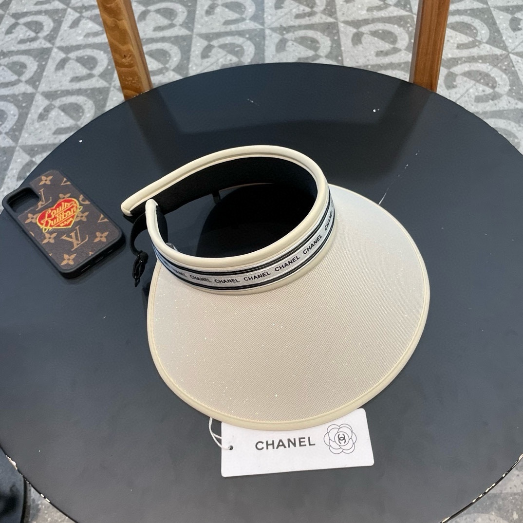 【CHANEL香奈儿】2025夏季新款小香遮阳帽空顶帽，大牌出货，超方便！好搭！出街必备