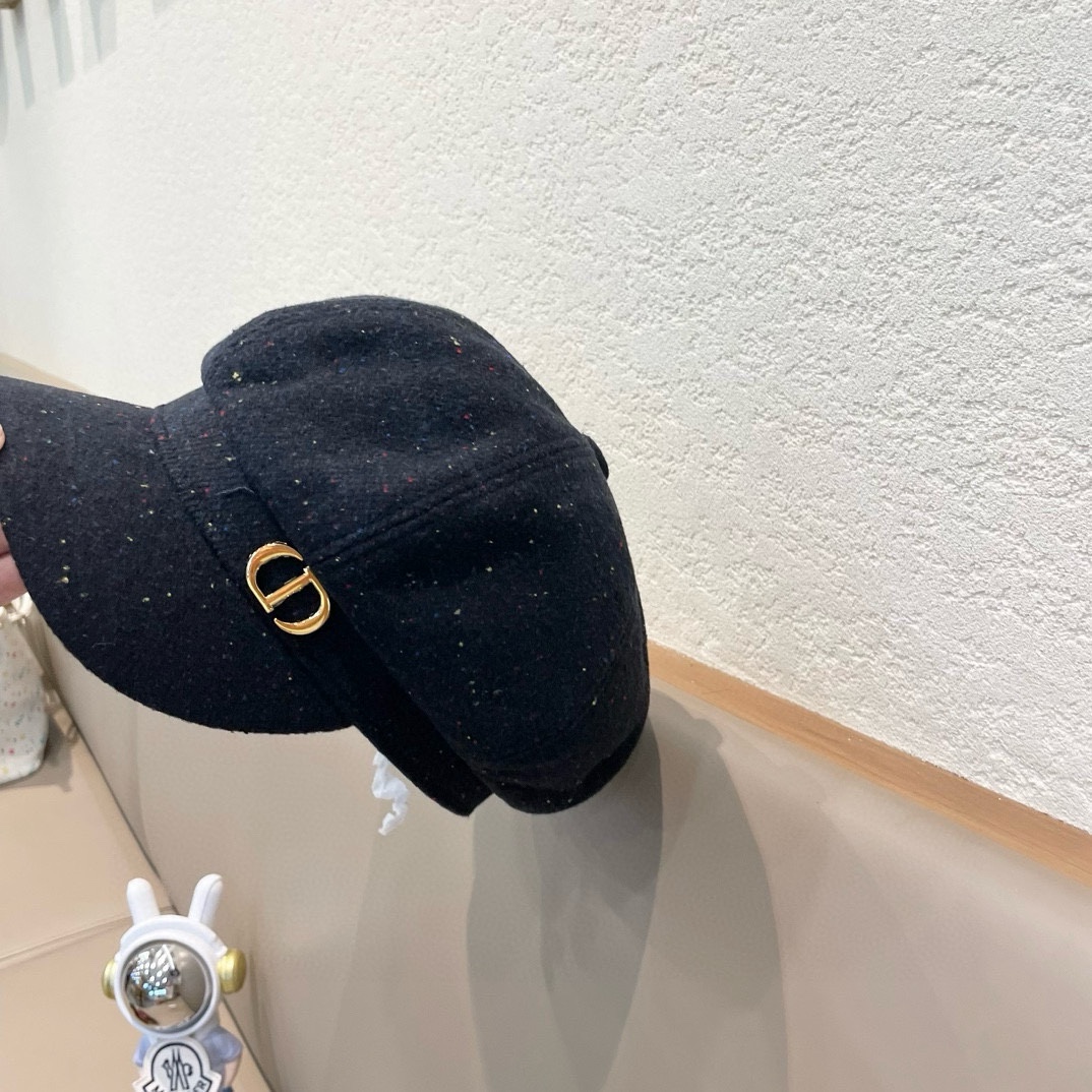【DIOR迪奥】2024新款羊毛八角军帽，立体帽形设计，百搭大牌～
