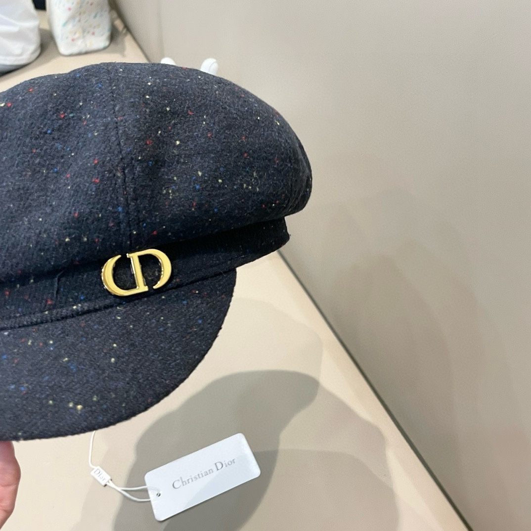 【DIOR迪奥】2024新款羊毛八角军帽，立体帽形设计，百搭大牌～