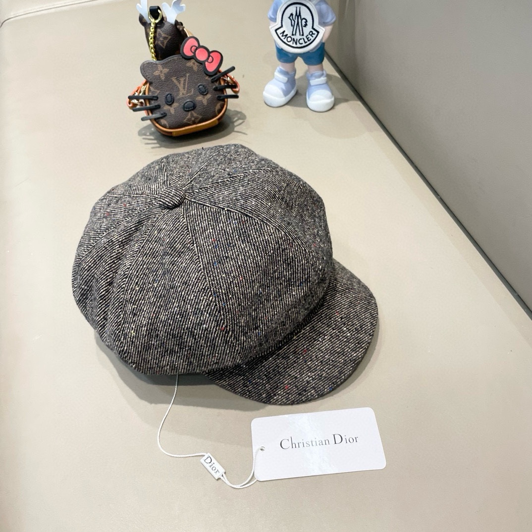 【DIOR迪奥】2024新款羊毛八角军帽，立体帽形设计，百搭大牌～