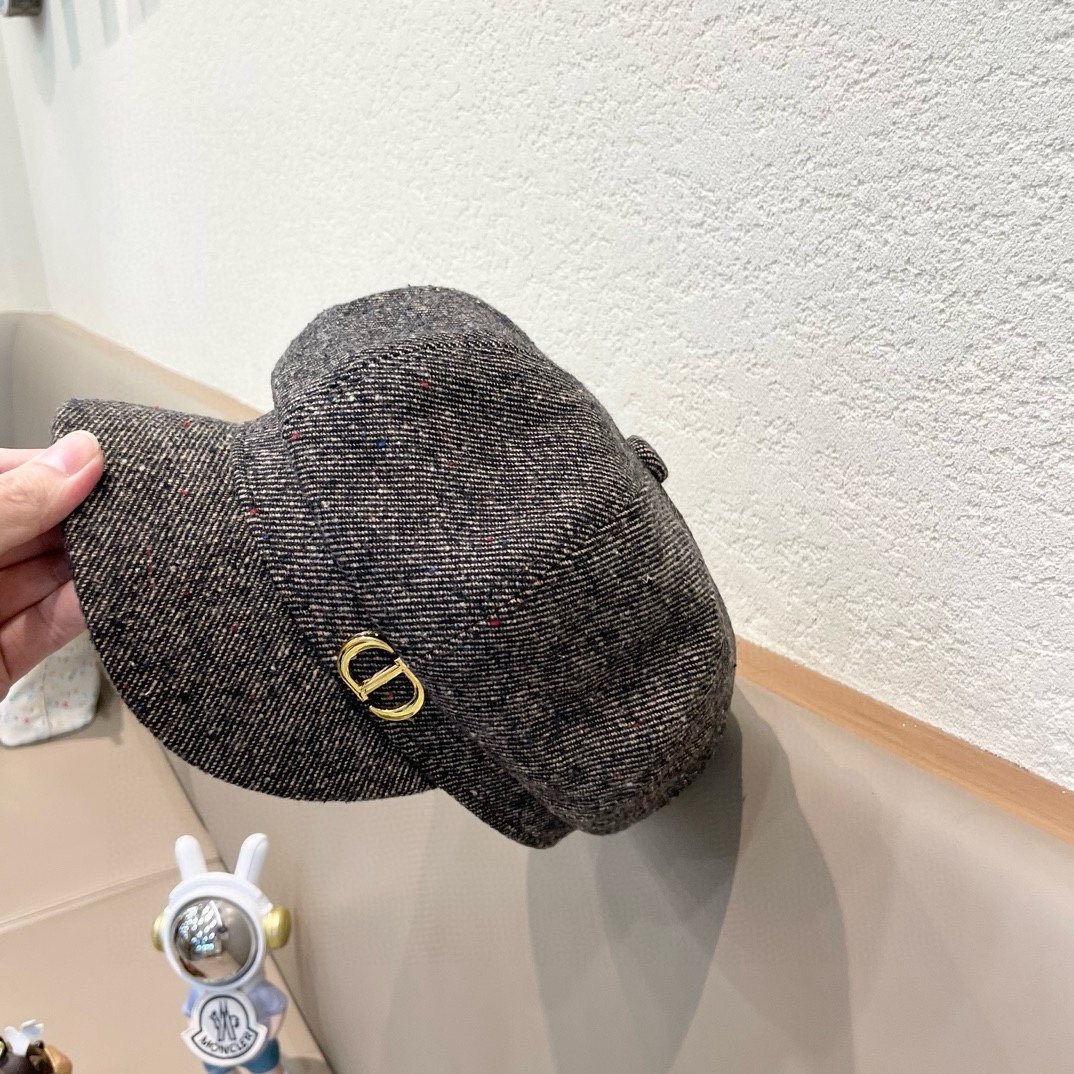 【DIOR迪奥】2024新款羊毛八角军帽，立体帽形设计，百搭大牌～
