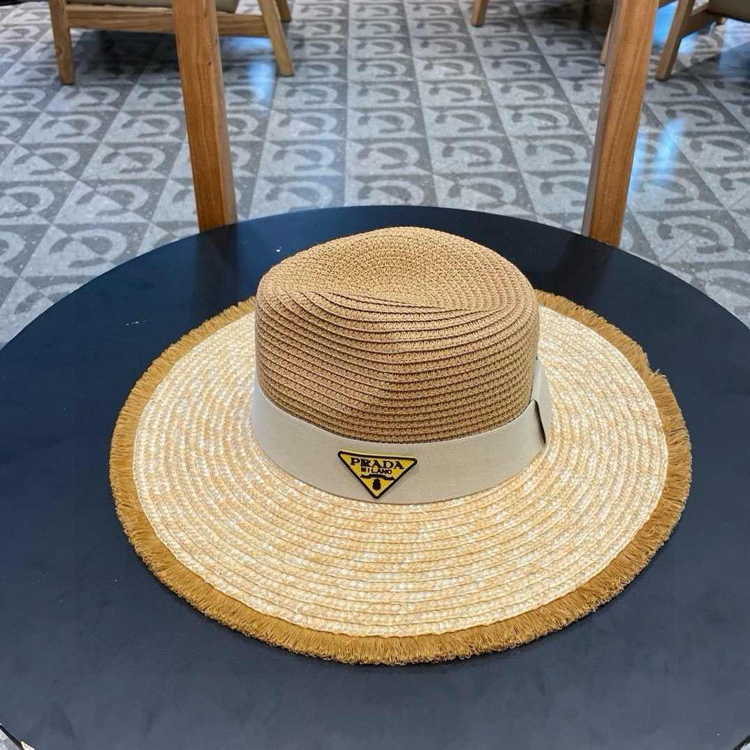 NO:223151,[PRADA] New spliced ​​straw hat, a must-have matching when you go out, buy it now!  Hat Straw Hat Fisherman Hat Baseball Hat Knitted Hats, Hats, Prada, Prada, espadrilles, hats19860909【PRADA普拉达】新拼接款草帽,出街必备超好搭配,赶紧入手！帽子草帽渔夫帽棒球帽针织帽,帽子,prada,prada,espadrilles,hats,hat