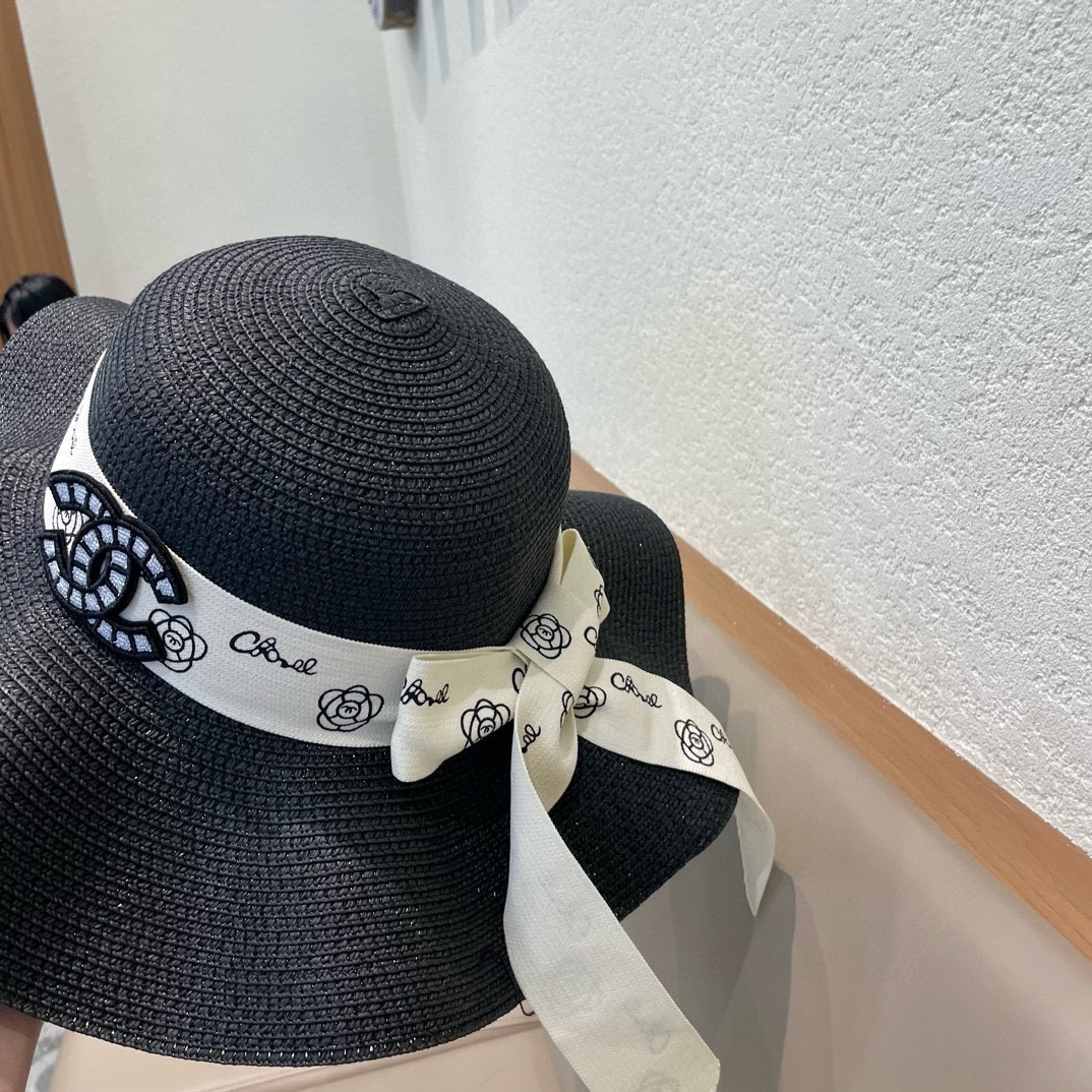 【CHANEL香奈儿】2026新款大牌棉纱草帽 夏天海边首选～新款材质编织而成～质感满分💯