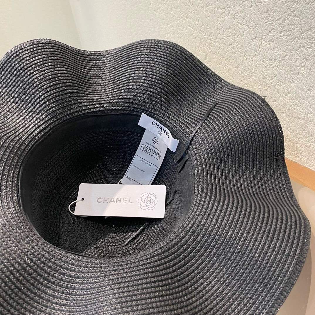 【CHANEL香奈儿】2026新款大牌棉纱草帽 夏天海边首选～新款材质编织而成～质感满分💯
