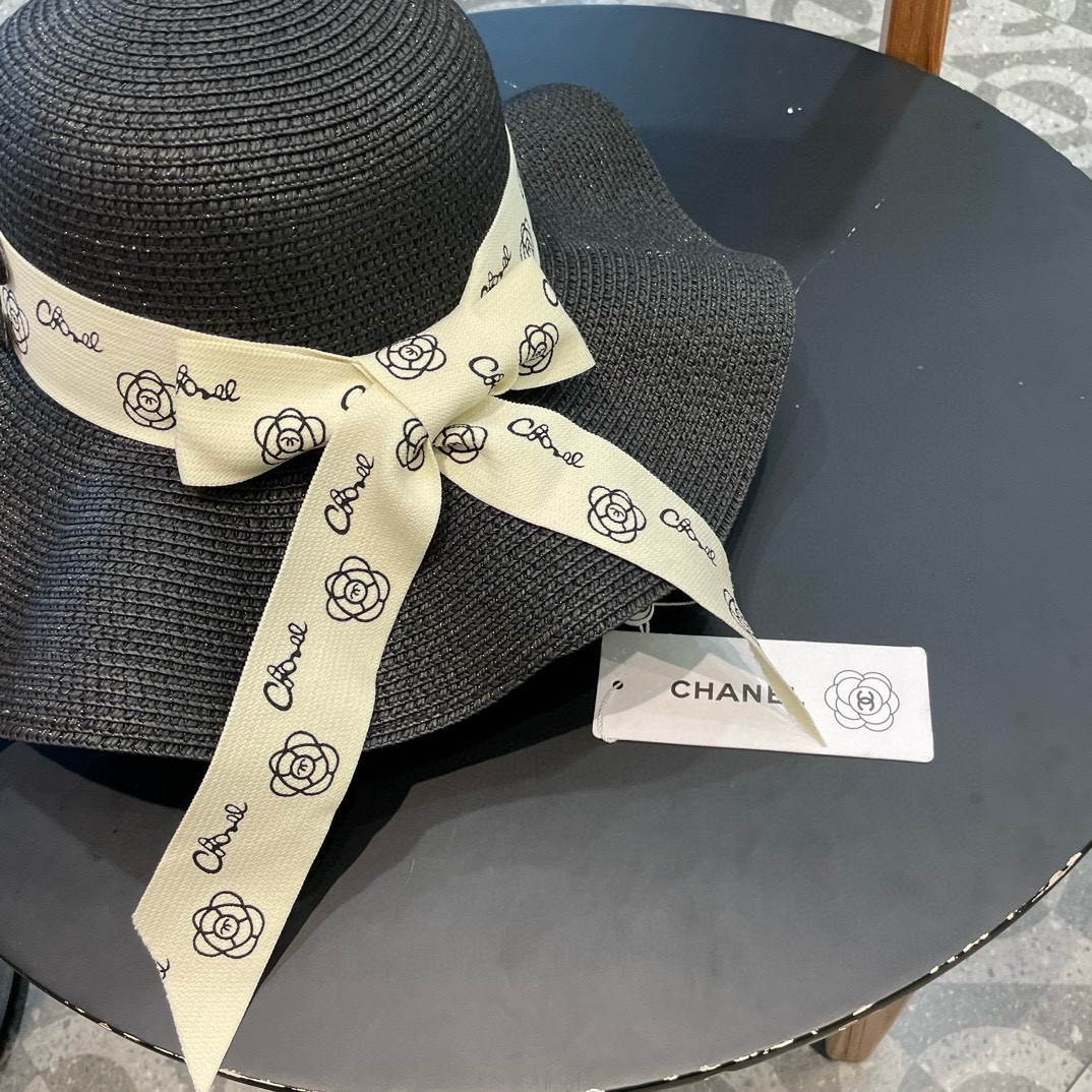 【CHANEL香奈儿】2026新款大牌棉纱草帽 夏天海边首选～新款材质编织而成～质感满分💯