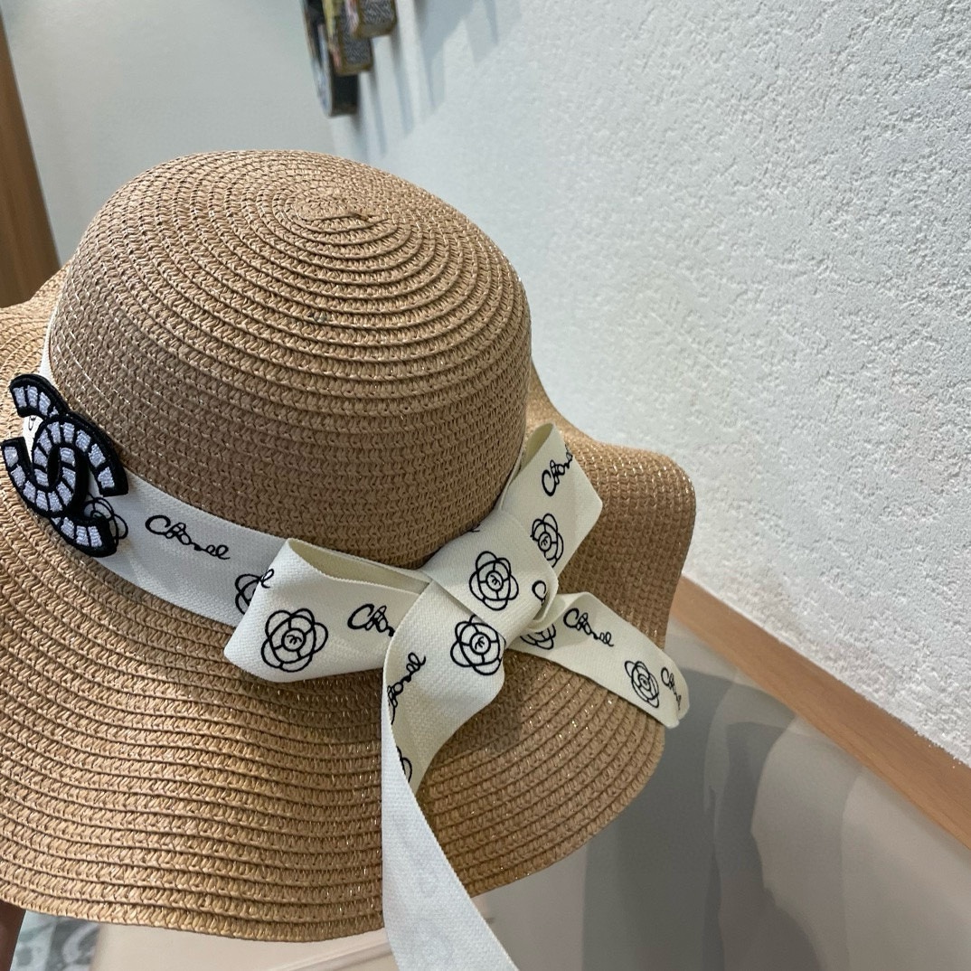 【CHANEL香奈儿】2026新款大牌棉纱草帽 夏天海边首选～新款材质编织而成～质感满分💯