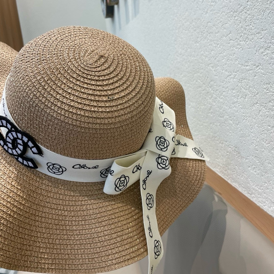 【CHANEL香奈儿】2026新款大牌棉纱草帽 夏天海边首选～新款材质编织而成～质感满分💯