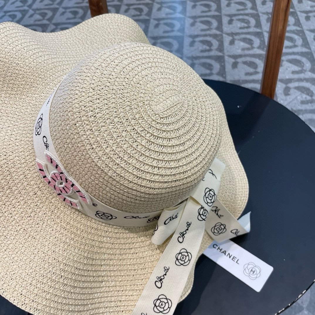【CHANEL香奈儿】2026新款大牌棉纱草帽 夏天海边首选～新款材质编织而成～质感满分💯