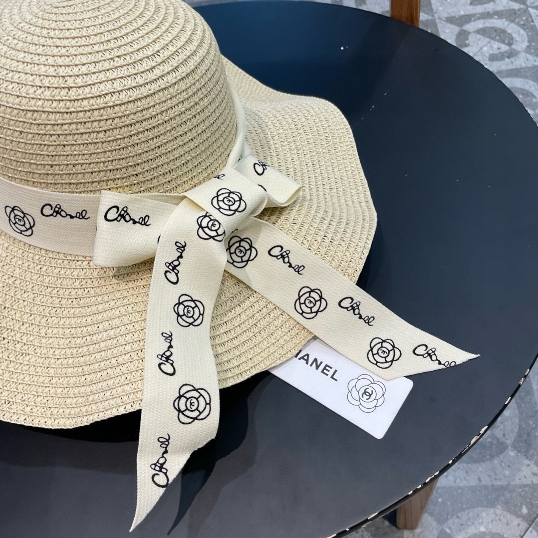 【CHANEL香奈儿】2026新款大牌棉纱草帽 夏天海边首选～新款材质编织而成～质感满分💯