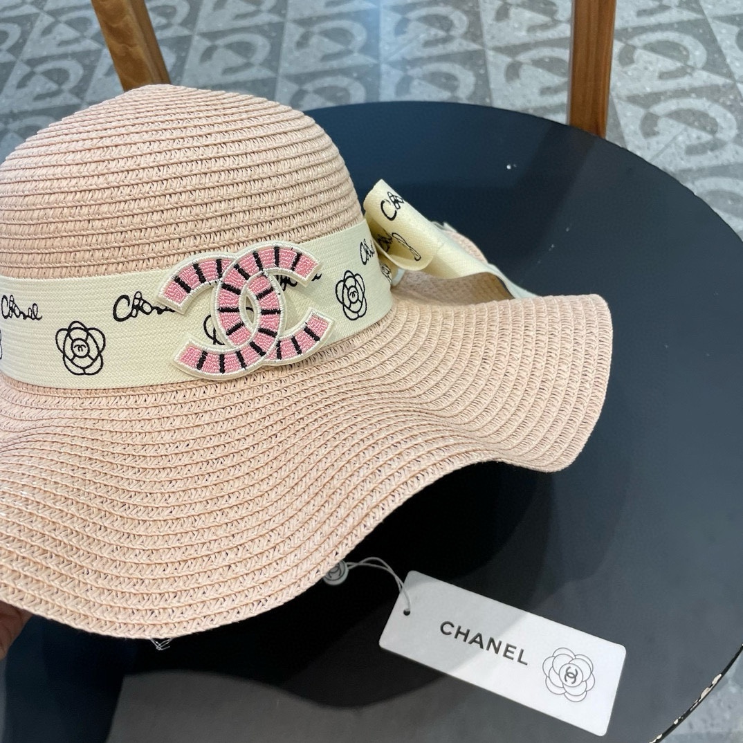 【CHANEL香奈儿】2026新款大牌棉纱草帽 夏天海边首选～新款材质编织而成～质感满分💯