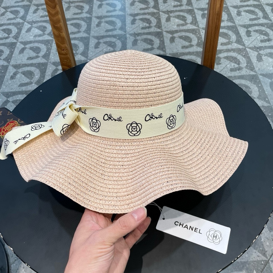 【CHANEL香奈儿】2026新款大牌棉纱草帽 夏天海边首选～新款材质编织而成～质感满分💯