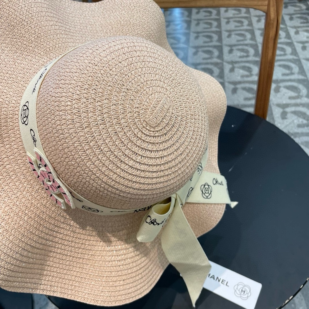 【CHANEL香奈儿】2026新款大牌棉纱草帽 夏天海边首选～新款材质编织而成～质感满分💯