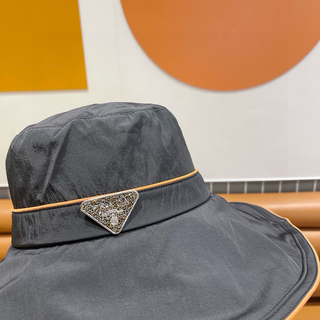  Prada普拉达春夏新款渔夫帽，渔夫帽，头围57cm