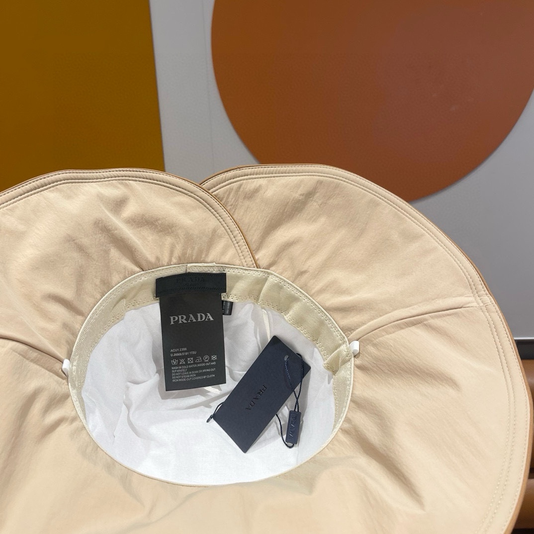  Prada普拉达春夏新款渔夫帽，渔夫帽，头围57cm