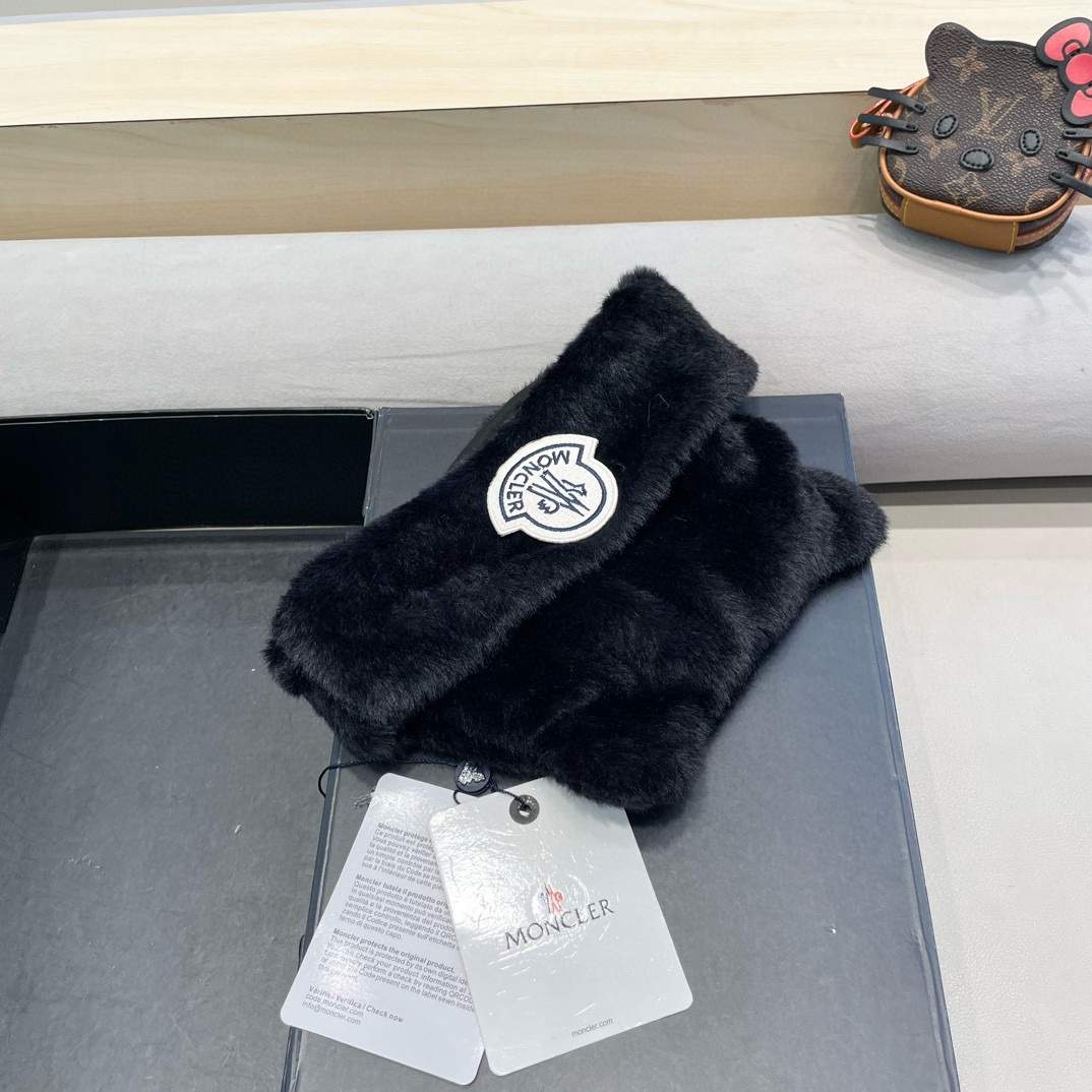 moncler2024新款可爱猫耳朵仿貂毛针织帽冷帽毛线帽子女时尚百搭包头帽潮