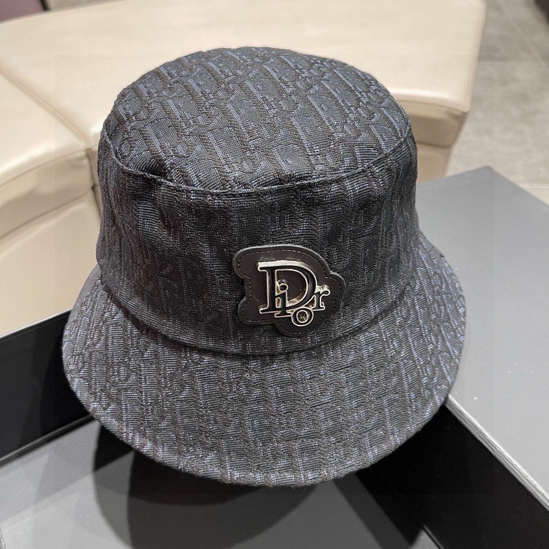 迪奥DIOR 春夏官网同步上线 韩版新款英式运动款重工定制款1:1原单品质 男女通用渔夫帽 绵麻地质面料