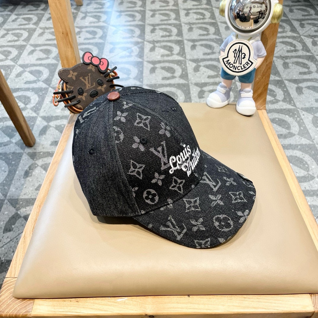 路易威登LouisVuitton2024新款牛仔棒球帽LV棒球帽简约大气男女通用