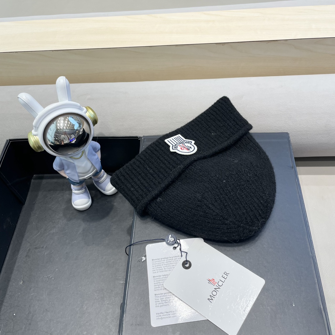 MONCLER蒙口2024秋冬新款拼色男女款针织毛线帽加绒材质非常百搭
