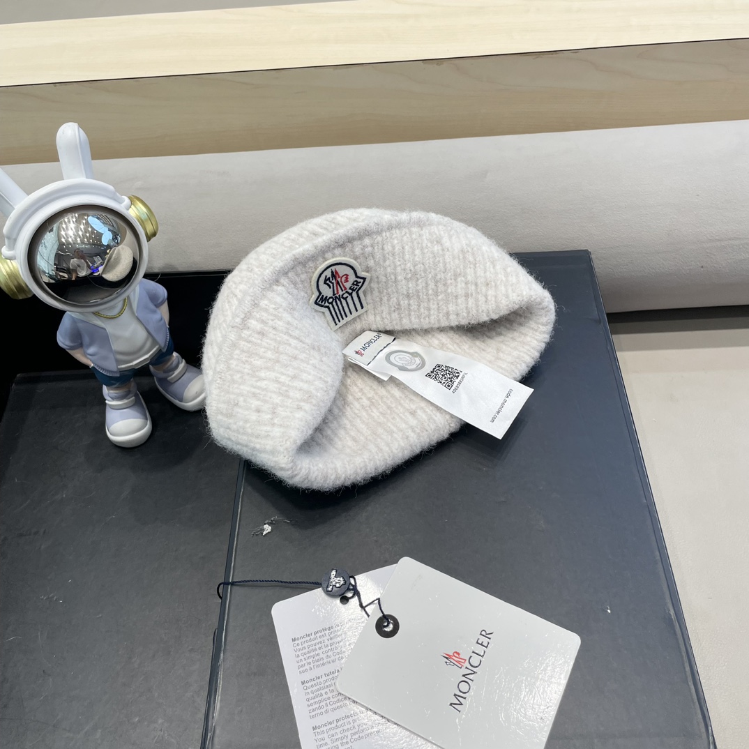 MONCLER蒙口2024秋冬新款拼色男女款针织毛线帽加绒材质非常百搭