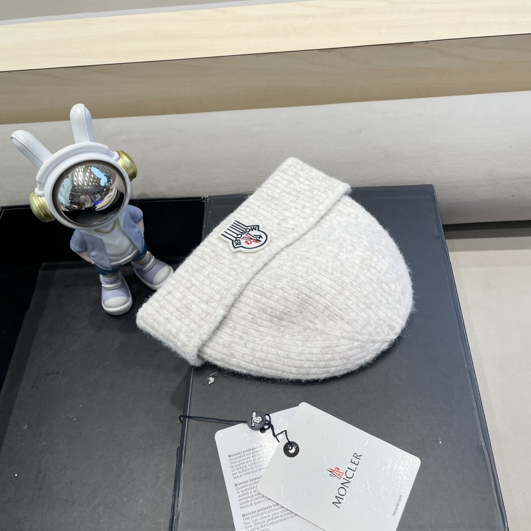 MONCLER蒙口2024秋冬新款拼色男女款针织毛线帽加绒材质非常百搭
