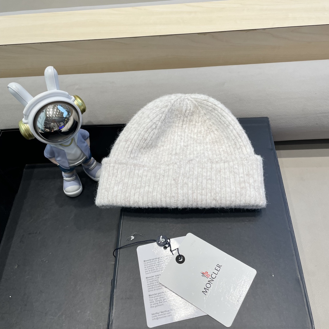 MONCLER蒙口2024秋冬新款拼色男女款针织毛线帽加绒材质非常百搭