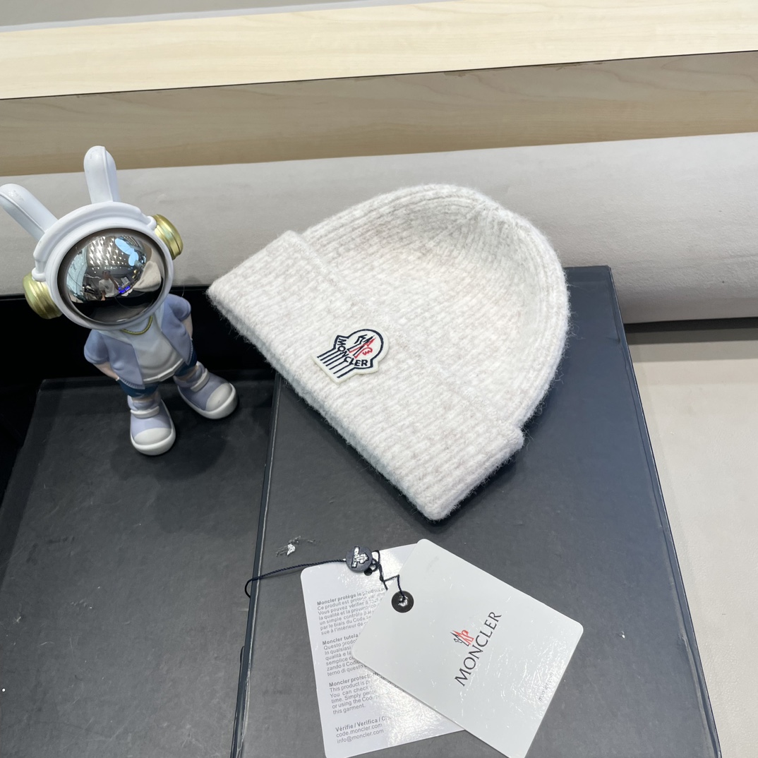MONCLER蒙口2024秋冬新款拼色男女款针织毛线帽加绒材质非常百搭