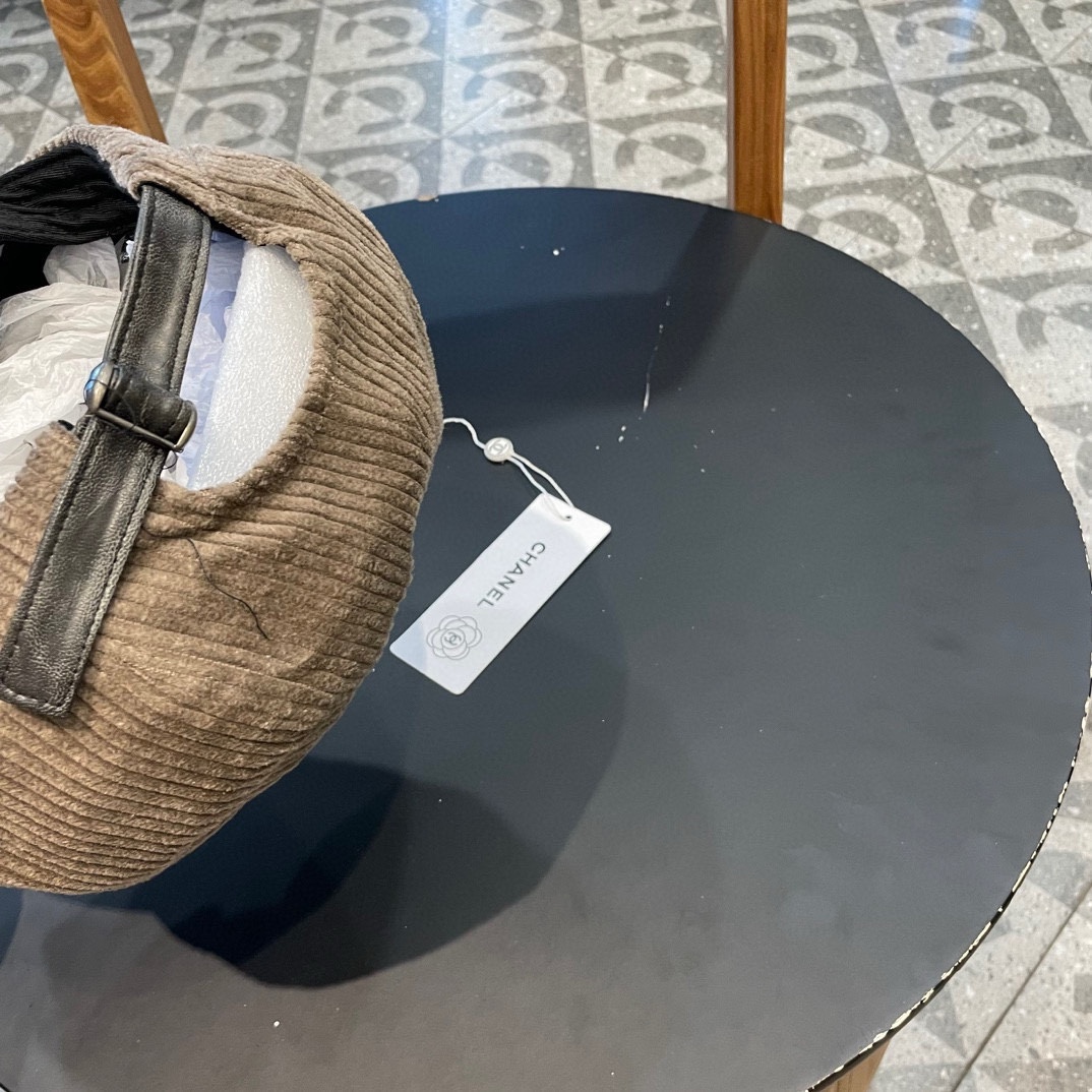  Chanel 灯芯绒八角报童帽子女秋冬SPany韩国时尚饱满有型显脸小贝雷帽潮