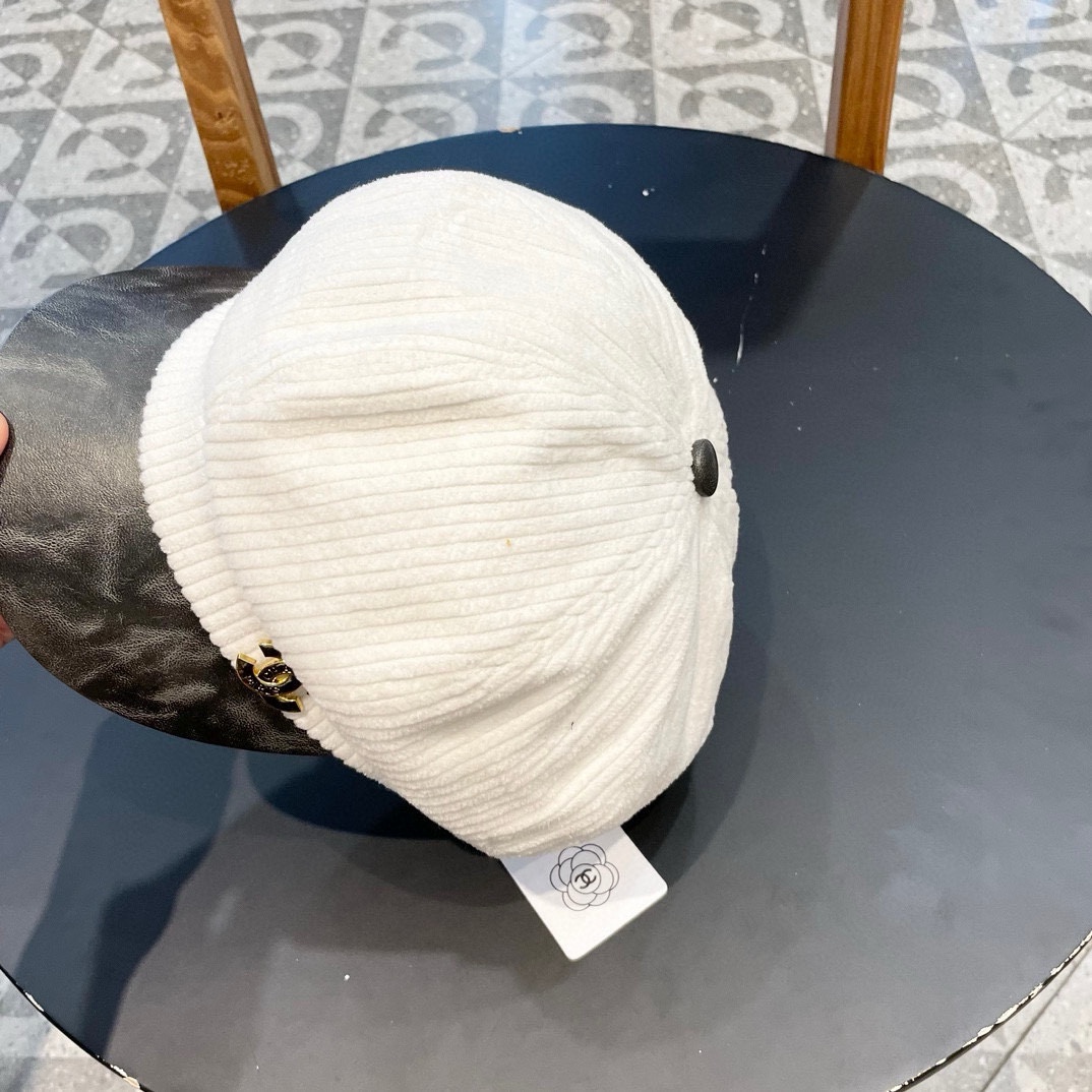  Chanel 灯芯绒八角报童帽子女秋冬SPany韩国时尚饱满有型显脸小贝雷帽潮