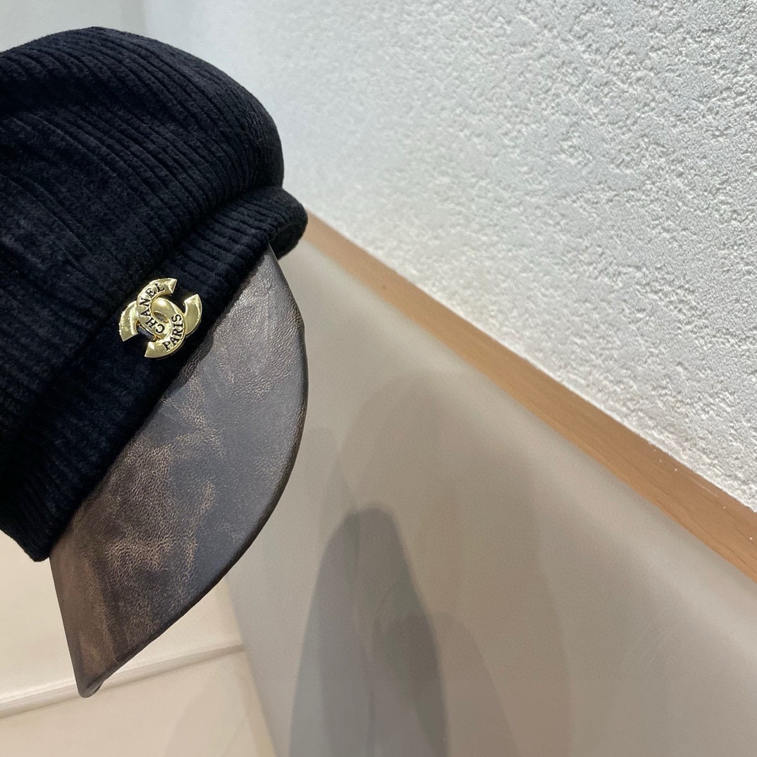  Chanel 灯芯绒八角报童帽子女秋冬SPany韩国时尚饱满有型显脸小贝雷帽潮