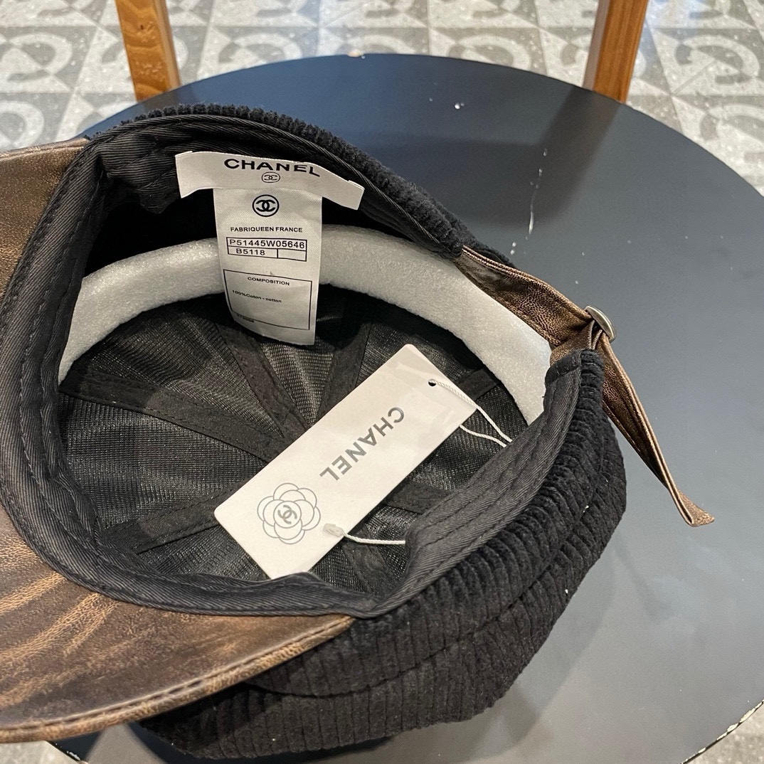  Chanel 灯芯绒八角报童帽子女秋冬SPany韩国时尚饱满有型显脸小贝雷帽潮