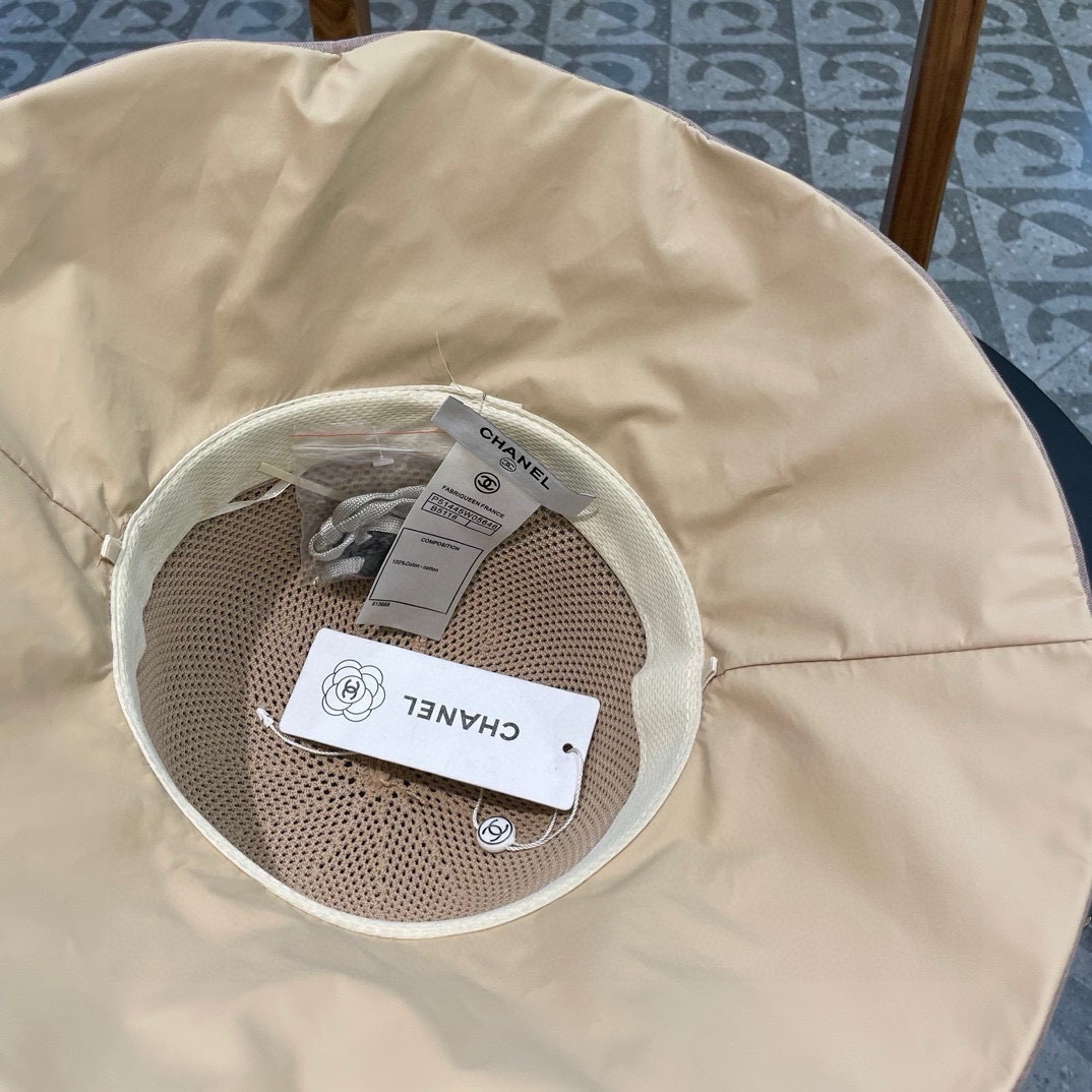 香奈儿Chanel春夏欧根纱大蝴蝶结草帽遮阳帽女可折叠蝴蝶结优雅出游度假渔夫帽
