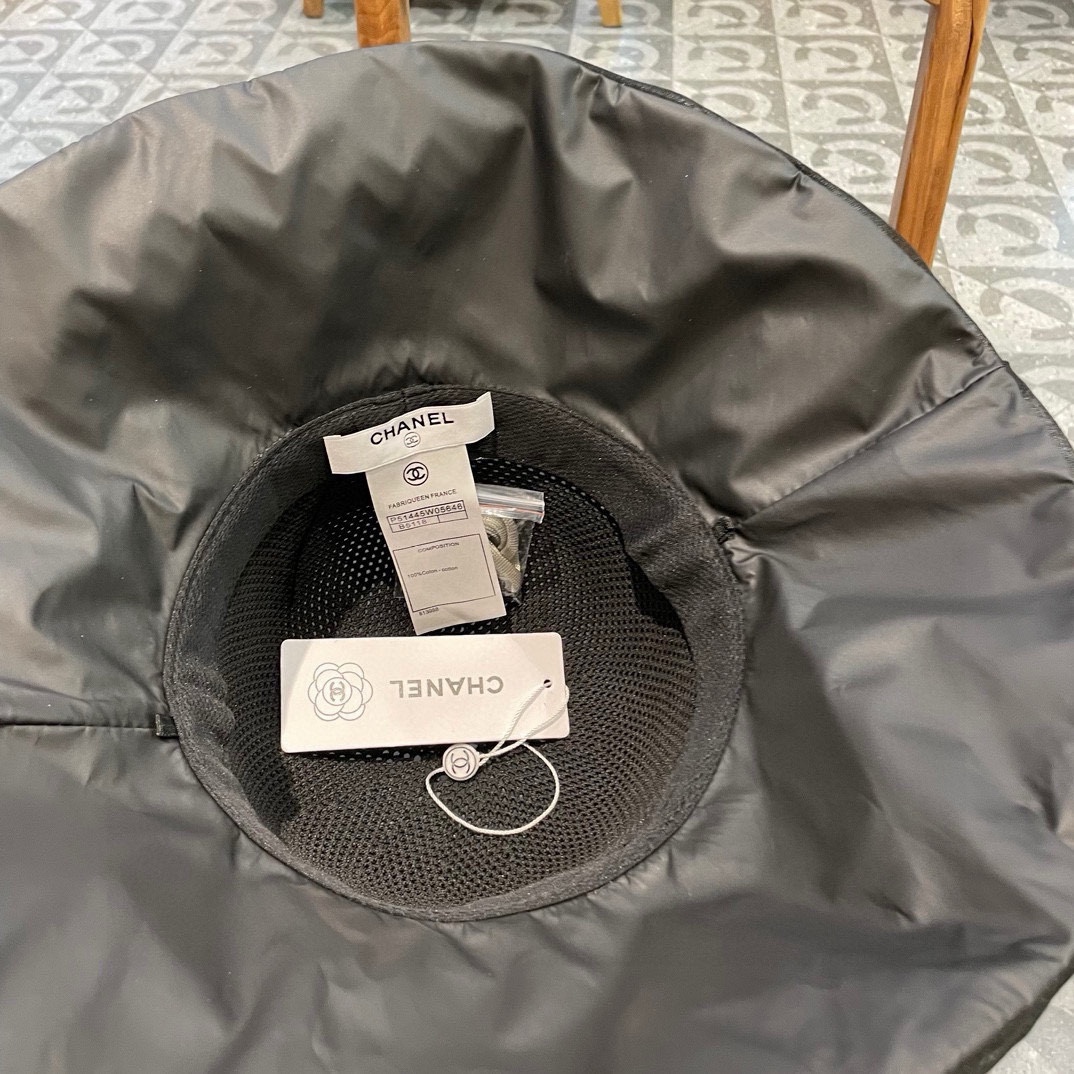 香奈儿Chanel春夏欧根纱大蝴蝶结草帽遮阳帽女可折叠蝴蝶结优雅出游度假渔夫帽