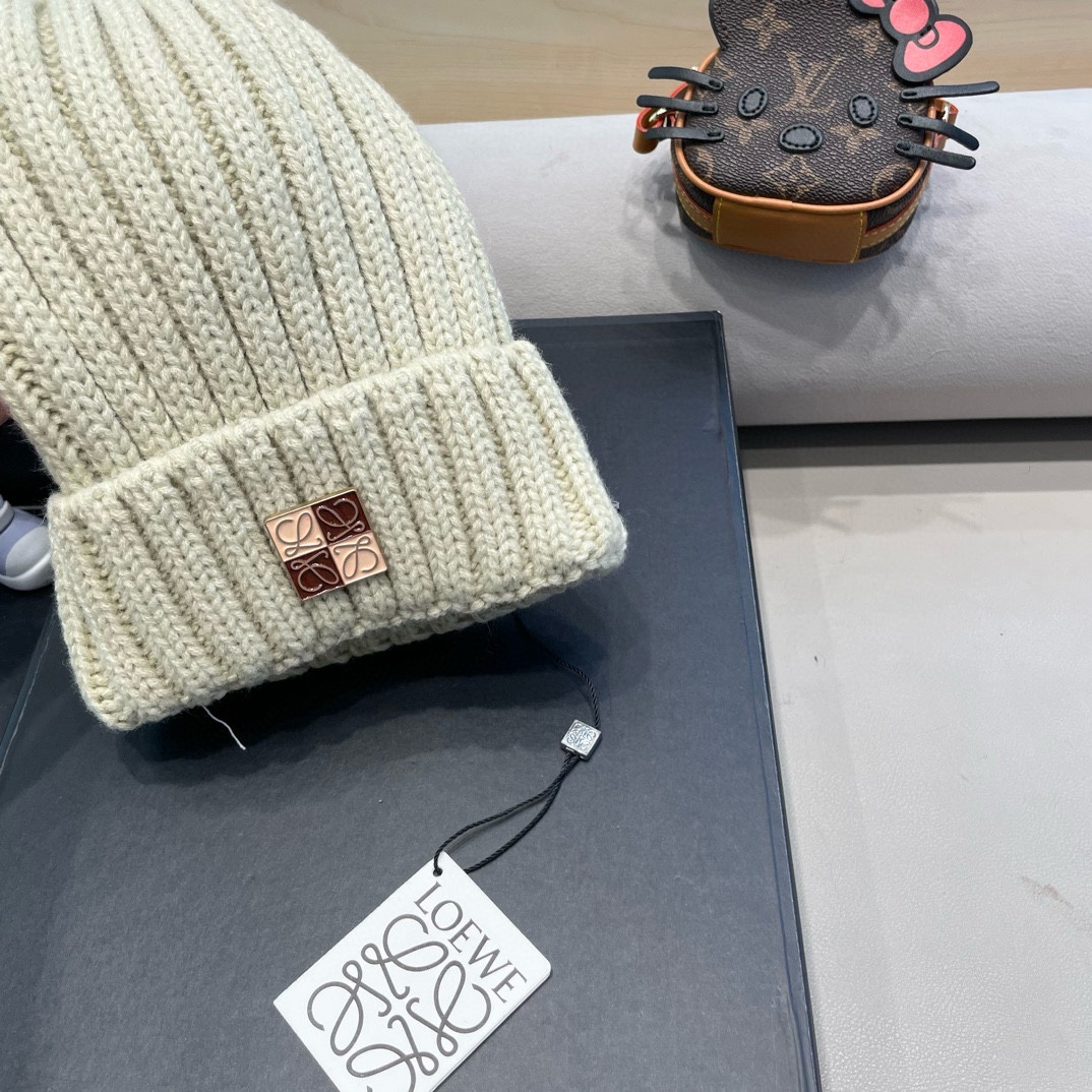   【LOEWE罗意威】2025早秋简约针织毛线帽，毛绒材质，非常百搭
