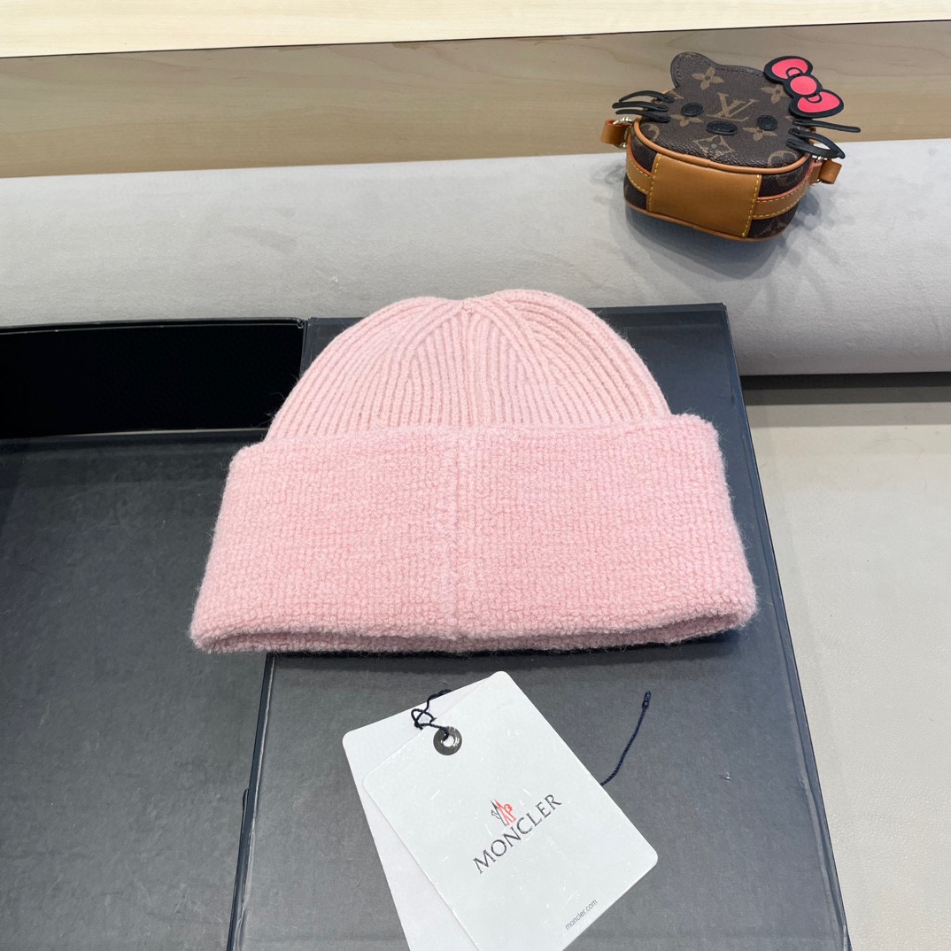 MONCLER蒙口2024早秋简约针织毛线帽毛绒材质非常百搭