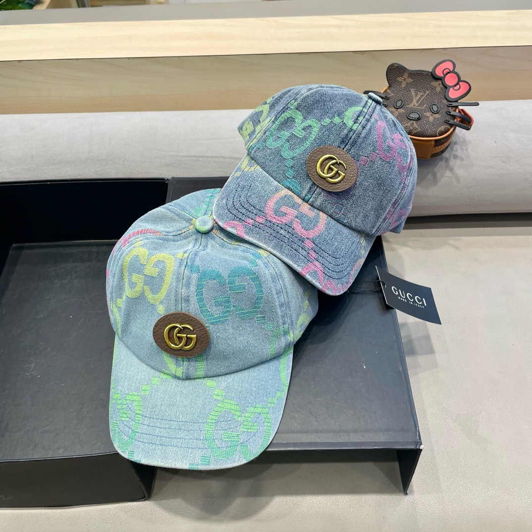 古奇Gucci新款原单牛仔棒球帽精致純也格调很有感觉很酷很时尚专柜断货热门质量超赞