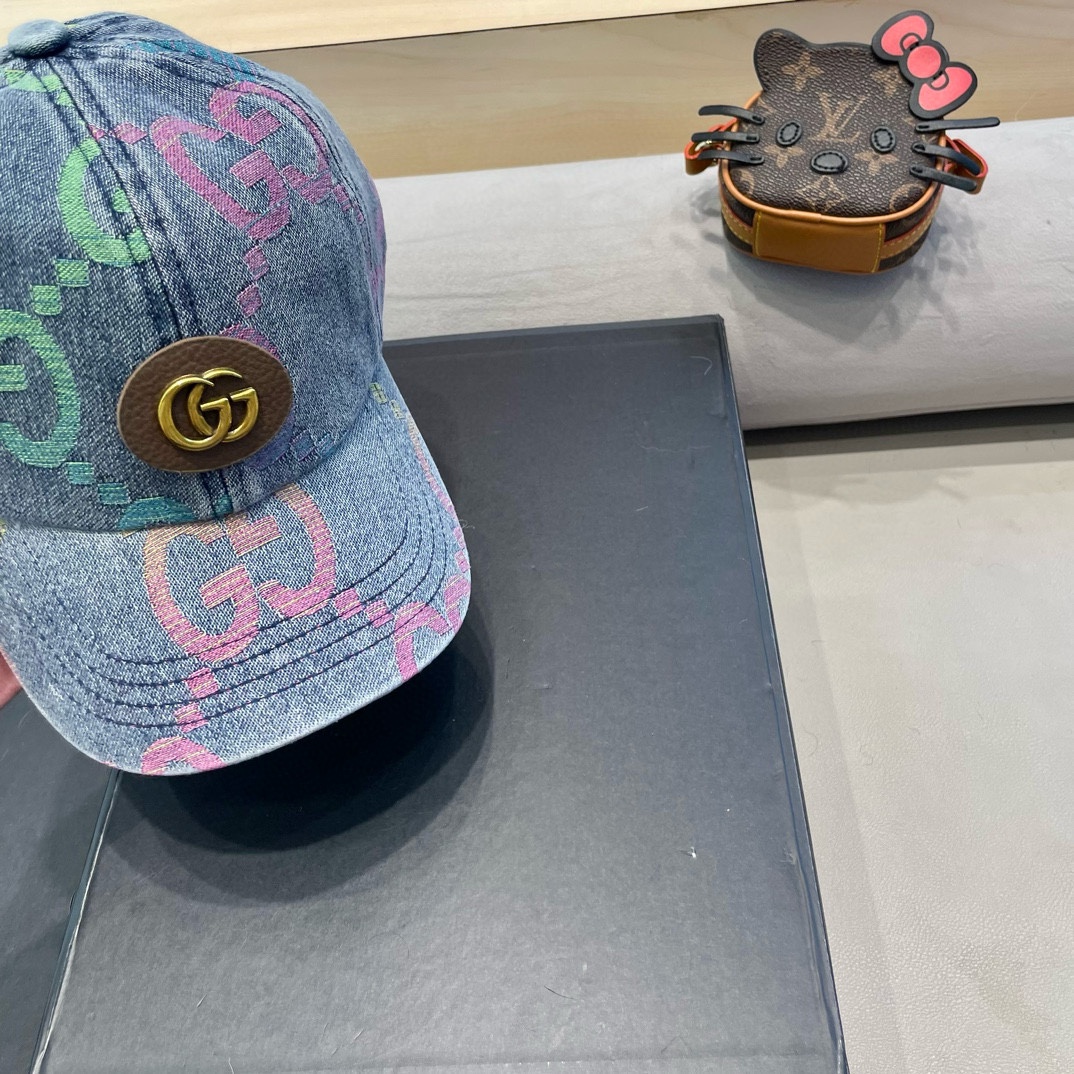  古奇Gucci  新款原单牛仔棒球帽🧢， 精致純也格调很有感觉，很酷很时尚，专柜断货热门，质量超赞