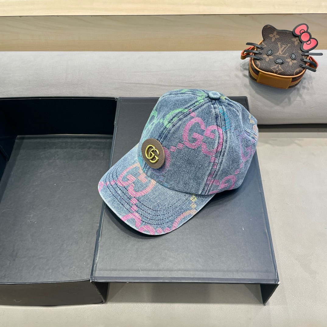  古奇Gucci  新款原单牛仔棒球帽🧢， 精致純也格调很有感觉，很酷很时尚，专柜断货热门，质量超赞