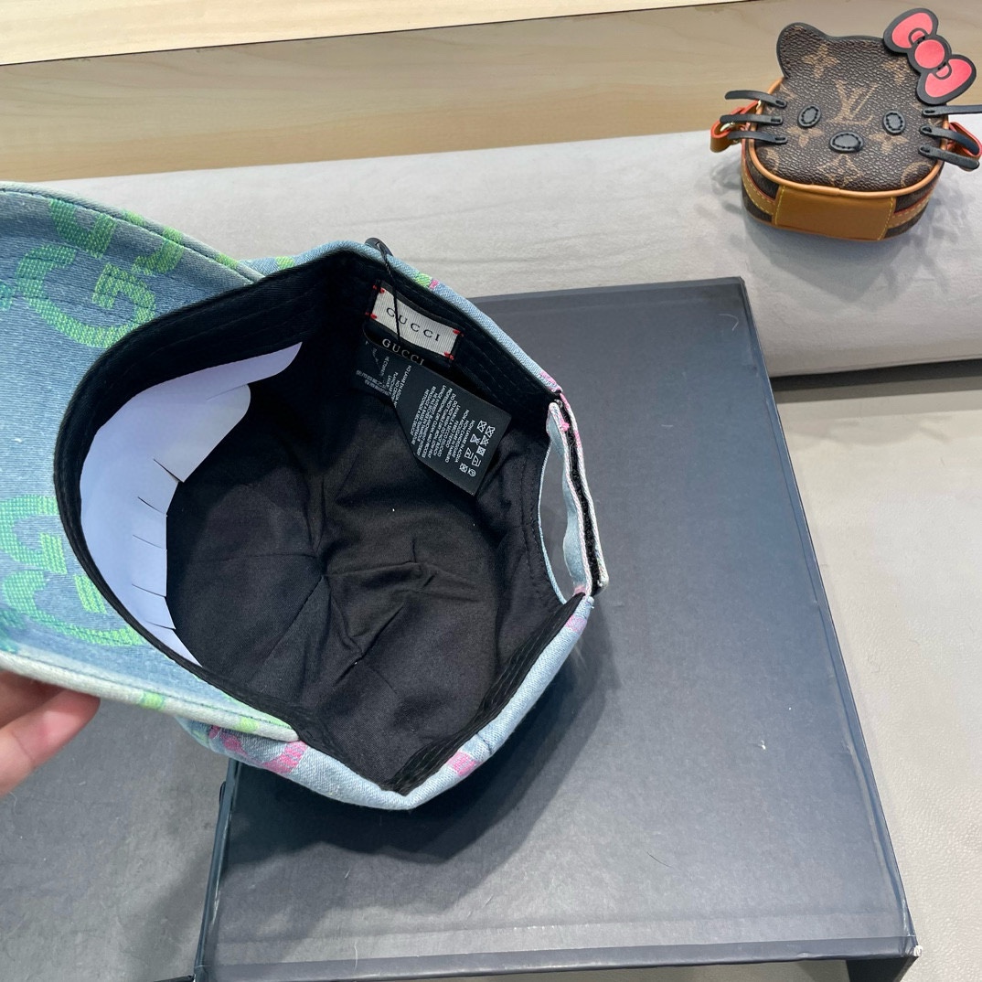  古奇Gucci  新款原单牛仔棒球帽🧢， 精致純也格调很有感觉，很酷很时尚，专柜断货热门，质量超赞